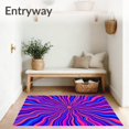 thumbnail image 3 of ODIKA 6'x9' Machine Washable Non-Slip Area Rug, Prismatic Burst Design with Radiating Color Waves High Traffic Rug, Pink, 477776, 3 of 7