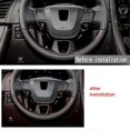 thumbnail image 5 of Car Wood Grain Steering Wheel Trim Frame Cover Sticker Car Inner Accessories for Alphard 40 Series 2023+ LHD, 5 of 5
