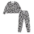 thumbnail image 2 of DISNIMO Womens Pajama Sets Leopard Print 2 Pcs Long Sleeve Sleepwear Set Soft Comfy Nightwear Casual Loungewear with Pockets Crew Neck Pullover Top with Long Pants, S, 2 of 7