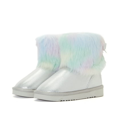 

Weestep Girls Toddler Little Kid Warm Fur Winter Ankle Flat Snow Boot