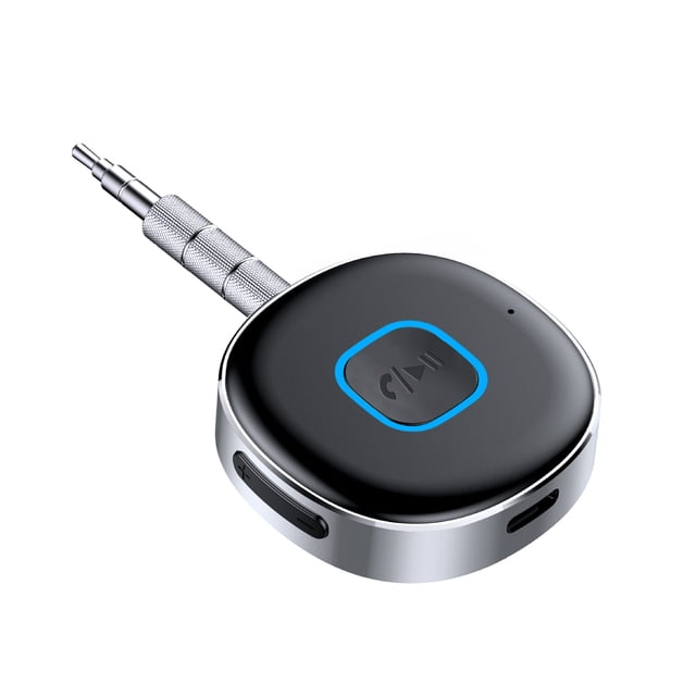 Receptor auxiliar Bluetooth para automóvil, receptor de audio inalámbrico Bluetooth 5.0 para automóvil/estéreo doméstico/auriculares con cable/altavoz
