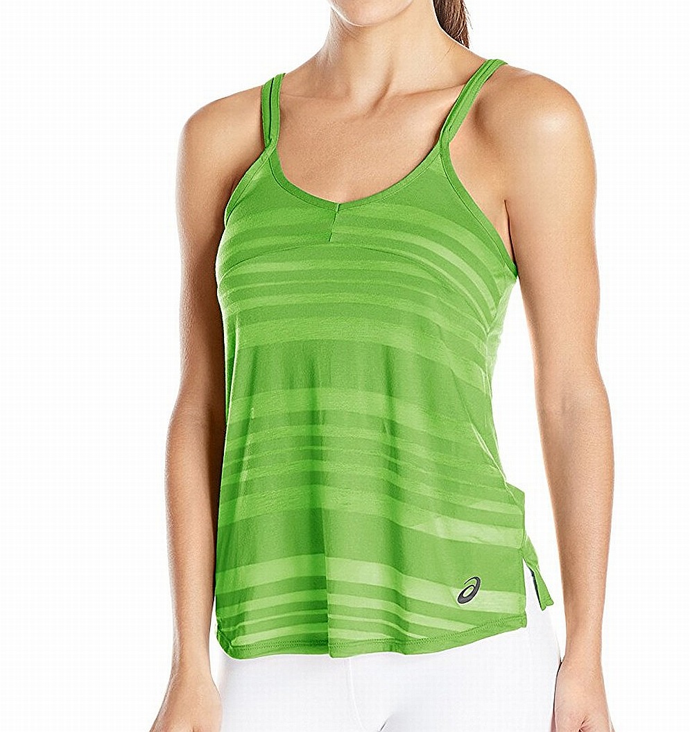 ASICS Asics NEW Green Lime Womens Size Small S Striped Illusion Slub