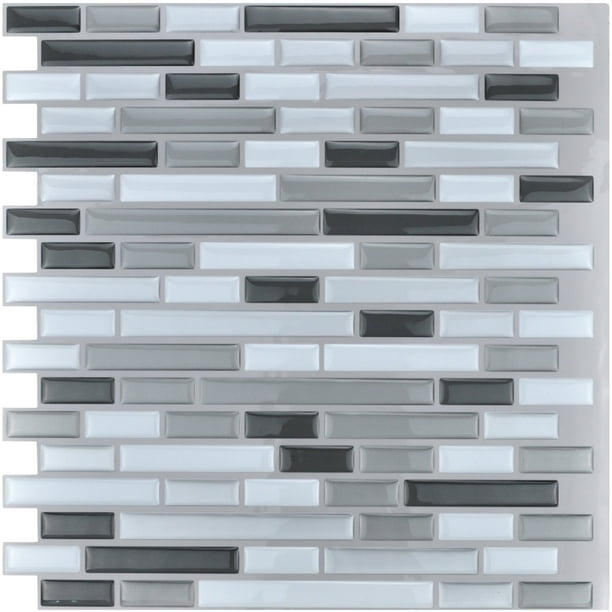 Art3d Peel and Stick Vinyl Sticker Kitchen Backsplash Tiles, 12
