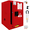 Red, variant on Red Hazardous Chemical Cabinet, 4 Gallon Capacity, Dual Independent Locks, Flammable Storage Unit, Fire-Resistant Storage Unit, Manufacturing Plants, Gas Stations, Workshops