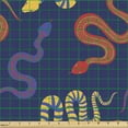 thumbnail image 2 of Ambesonne Snake Fabric by the Yard Upholstery, Poisonous Animals Pattern, 5 Yards, Dark Lavender Multicolor, 2 of 5