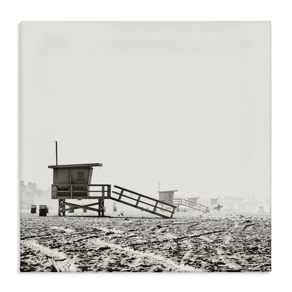 Stupell Industries Traditional Vintage Beach Lifeguard Stands Canvas Art, 17 x 17, by Myan Soffia