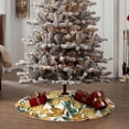 thumbnail image 5 of Daiia Yellow Tulips Drawing Merry Christmas Tree Skirt , Xmas Large Lace-up Tree Skirt, Santa Snowflakes Rustic Home Decorations New Year Party Farmhouse Decor-30", 5 of 7