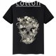 thumbnail image 2 of Ropa infantil con estampado de calavera de gato, camiseta de algodón de verano para niños y niñas, ropa infantil personalizada de manga corta negra, 2 of 5