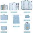 thumbnail image 2 of 8 Piece Travel Cube Foldable Tote Organizer Lightweight Luggage Organizer (blue), 2 of 5
