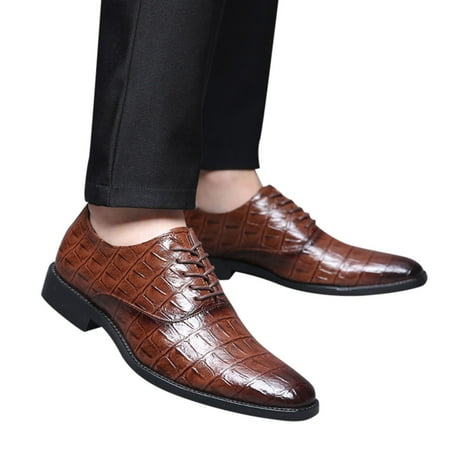 

Larisalt Oxfords Shoes For Men Men s Dress Shoes Casual Dress Shoes for Men Oxford Shoes Business Wingtip Shoes Brown