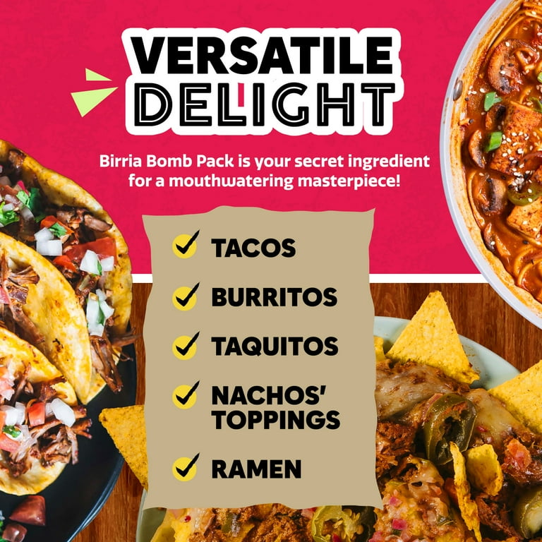 EZ Bombs Birria Bomb Seasoning, Authentic Mexican Spice Mix,