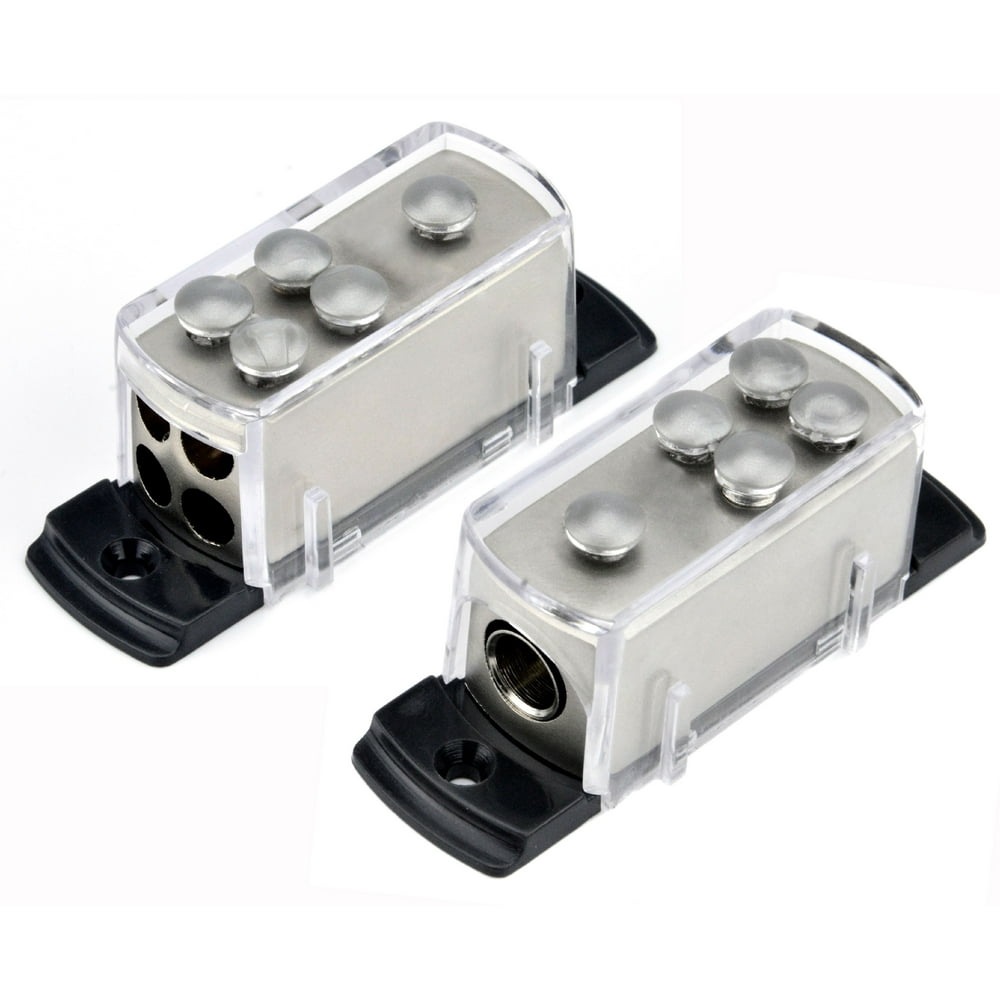 Two 4 8 Gauge Power Distribution Block Car Audio Wiring 1