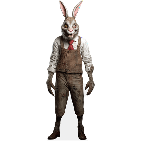 Rabid Bunny (Dungarees) Mini Cardboard Cutout Standee