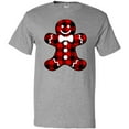thumbnail image 3 of Inktastic Buffalo Plaid Gingerbread Man T-Shirt, 3 of 5