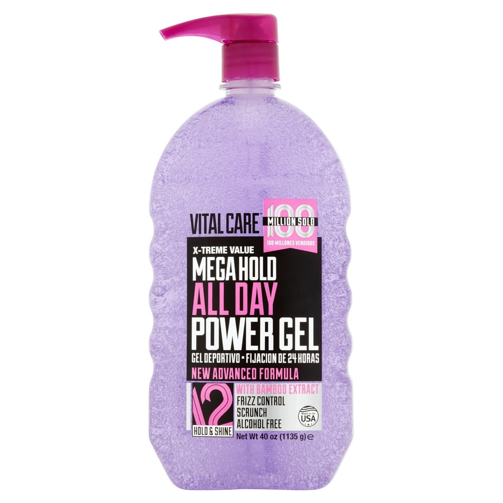 Vitalcare Mega Hold All Day Power Hair Gel, 40 oz