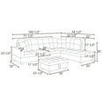 thumbnail image 3 of Hommoo Faux Leather L-Shaped Sectional Sofa, Modern 4-Seat Couches and Sofas Set, Living Room Furniture Sets for Home& Office, Brown(No Ottomans), 3 of 8
