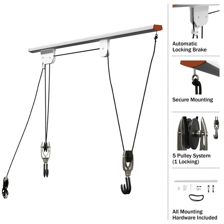 Rad Cycle Hoist Pulley System - Overhead Garage Storage Bike Hanger