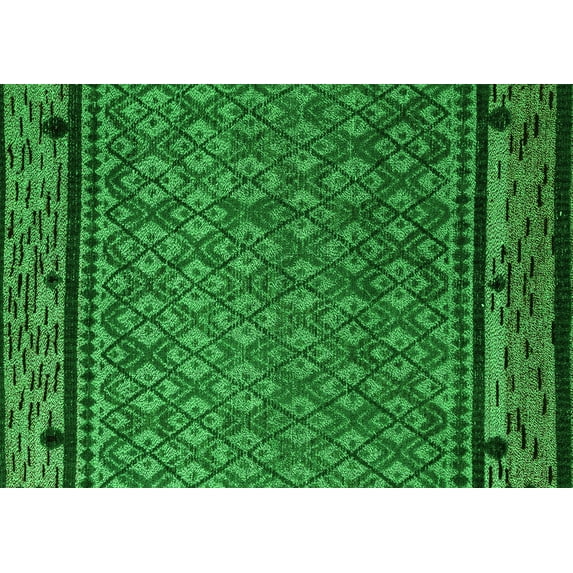 Ahgly Company Indoor Rectangle Abstract Green Modern Area Rugs, 8' x 10'