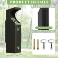 thumbnail image 2 of Petoto Wall Mounted Commercial Ash Bin with Lock – 2.5L Commercial Metal Ashtray & Cigarette Butt Container, Outdoor/Indoor, Restaurant, Office, Park, 2 of 9