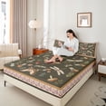 thumbnail image 4 of Homewish Boys Girls Animal Moth Ladybug Dragonfly Twin Sheet Sets 3pcs,Botanical Floral Mushroom Twin Fitted Sheet Microfiber,Retro Vintage Aesthetic Breathable Flat Sheet,Luxury Bedroom Decor, 4 of 7