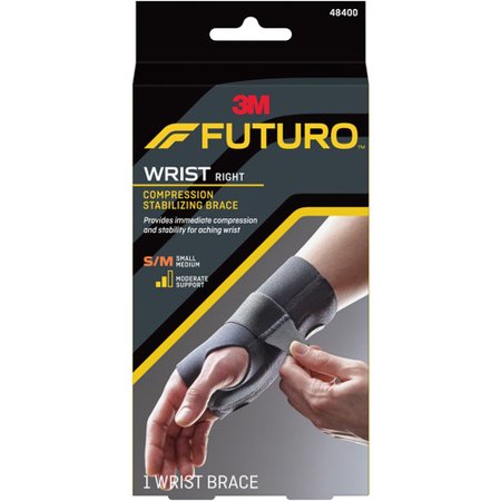 FUTURO Right-Hand Small/Medium Wrist Support - Black - 1 Pack | Bundle of 10 Each