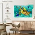 thumbnail image 5 of Elephant Stock Kiss Fest Wall Art - Horizontal Canvas Wall Art - Hallway Wall Decor - Animal Canvas - Blue And Green Decor By Carolyn Steele - 48" x 32", 5 of 8