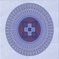 thumbnail image 1 of Ahgly Company Machine Washable Indoor Square Transitional Heavenly Blue Area Rugs, 7' Square, 1 of 7