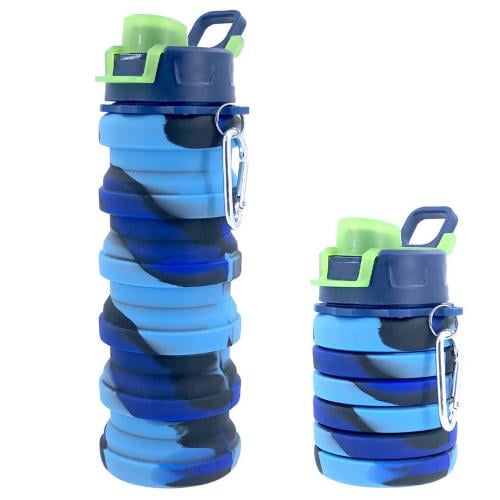 Deals！Loyerfyivos Collapsible Water Bottles 16oz/500ml, Silicone Travel  Water Bottles with Leak Proof for Sport Camping Hiking Outdoor Reusable  Foldable Portable Lightweight Water Bottle 