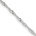 thumbnail image 2 of Auriga Fine Jewelry 925 Sterling Silver 1.75 mm Singapore Chain w/4in ext. Necklace for Women 22", 2 of 6