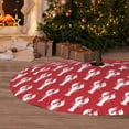 thumbnail image 6 of KLL 48" Christmas Tree Skirt Cartoon Lobster Xmas Tree Skirts Mat for New Year Xmas Holiday Party Indoor Outdoor Home Decoration, 6 of 7