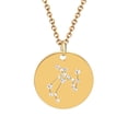 thumbnail image 2 of Collier en Acier Titane Clouté de Diamants Mode 12 Constellations, 2 of 9