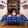 thumbnail image 4 of American Flag-Themed Tablecloth for Independence Day, Disposable Patriotic Party Table Cover for 4th of July, Holiday, Barbecue, and National Day Celebrations, 4 of 6