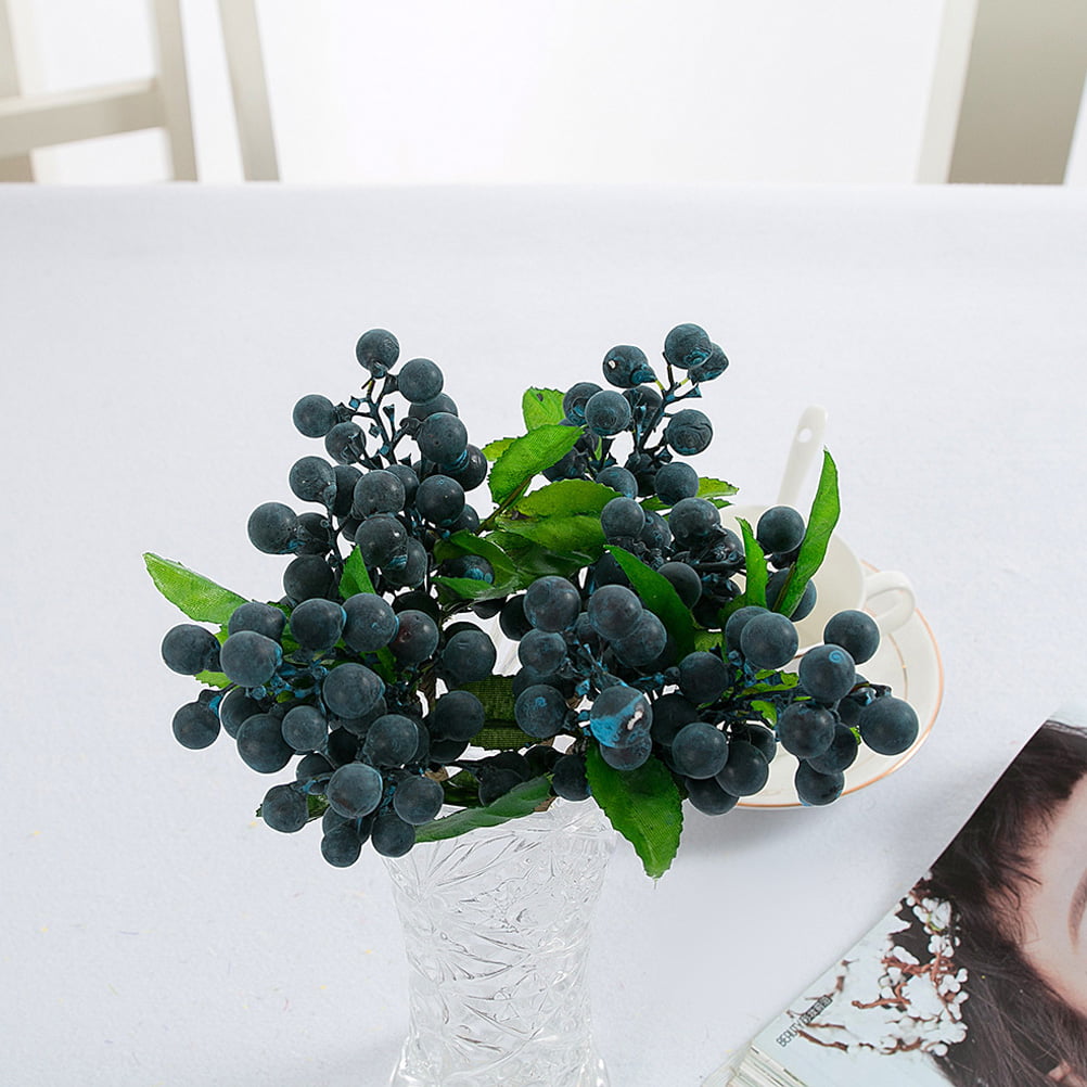 Artificial Blueberries Fake Mini Berries Flower/Fruit/Plants Home Decor 