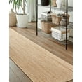 thumbnail image 4 of Rugs.com Hand Braided Jute Rug – 8 Ft Runner Natural Flatweave Rug Perfect For Hallways, Entryways, 4 of 8