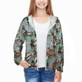 thumbnail image 3 of Pofeuu Mallard Ducks Swimming Print Kids Active Zipper Sun Protection Jacket Boys Girls Hooded Cooling Shirt Pockets Fishing Running Outdoor-Medium, 3 of 7