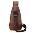 thumbnail image 2 of Men Leather Chest Sling Packs Shoulder Cross Body Bag Packs Satchel Packs Purse, 2 of 5
