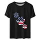 thumbnail image 3 of Camisetas de Manga Corta para las Mujeres, Blusa de Manga Corta de la Moda Del Día de la Independencia Hecha de Poliéster Cómodo para la Primavera Verano, Blusas de Manga Corta para las Mujeres, 3 of 7