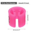 thumbnail image 2 of Clothes Hanger Marker Number 32 Tag Fit 3mm Rod Rose Red for Garment Clothing Color Coding, Pack of 100, 2 of 6