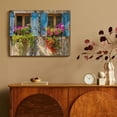 thumbnail image 4 of Pratyus Flowers Building Blue Shutters Canvas Wall Art for Home Decor - Ready To Hang Room Home Art Decor 16x12in, 4 of 6