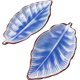 thumbnail image 1 of Soporte de cuchara de porcelana para encimera de cocina, 7 pulgadas, 2 piezas de soporte de cuchara de cerámica con forma de hoja azul, utensilios de cocina, decoración y accesorios de cocina de, 1 of 5
