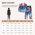 thumbnail image 3 of KLL Colorful Donut Print Women's Long Sleeve Pajamas with Pants Sleepwear Loungewear 2 Set-XX-Large, 3 of 7