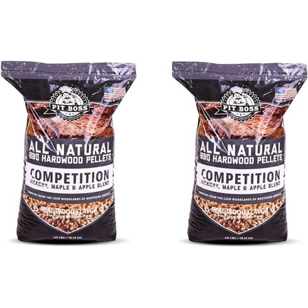 LZQP Pit Boss Competition Blend BBQ Pellets - 40 lb - (2-Pack)