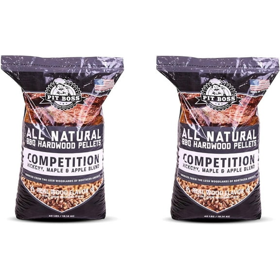 LZQP Pit Boss Competition Blend BBQ Pellets - 40 lb - (2-Pack)