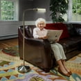 thumbnail image 4 of Daylight24 56” 1-Light Antique Brass Cordless Floor Lamp with Adjustable Gooseneck, 4 of 4