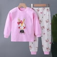 thumbnail image 2 of TOWED22 Infant Toddler Baby Boy Clothes 2Pcs Long Sleeve Print Crewneck Tee Elastic Waist Sweatpants Warm Fall Outfits(Hot Pink,3-6 M), 2 of 4