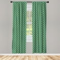 thumbnail image 3 of Ambesonne Retro Curtains, Scandinavian Style Stars Art, Pair of 28"x95", Avocado Green Grey Teal, 3 of 5
