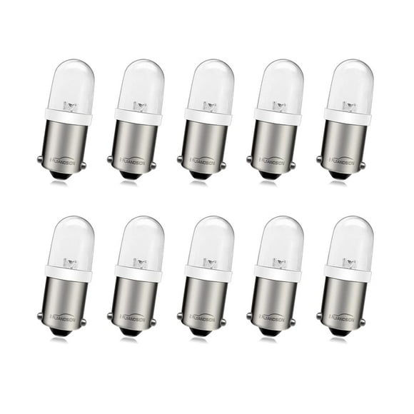 Ruiandsion 10pcs BA9S LED Bulb 120V AC/DC LED 9mm BA9s Base LED Replacement Bulb for Indicator Pilot Light,White
