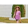 thumbnail image 3 of Arshiner Girls Summer Outfits Short Sleeve Ruffle Hem Top and Biker Shorts Set Girl Clothes, 3 of 5