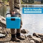Barara King Insulated Portable Hard Shell Cooler Ice Chest with 2 Built-in Cup Holders for Outdoor Camping Beach Picnic and Road Trip, Blue