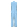 thumbnail image 5 of Wensltd Summer Lounge Sets for Women 2 Piece V Neck Casual Sleeveless Tops Pants Clothing, 5 of 7